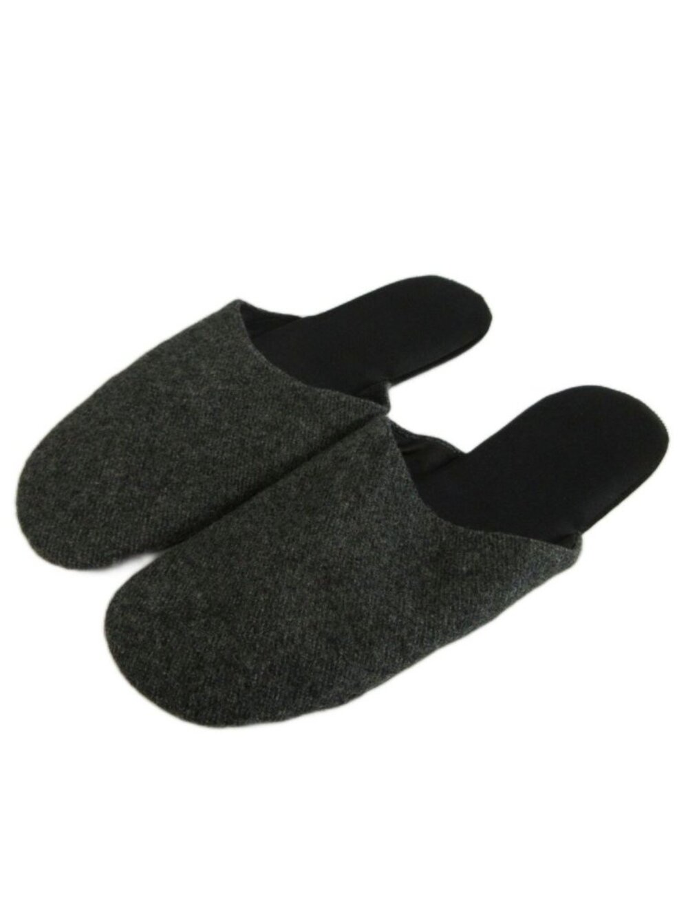 Prada Room Shoes Slippers Wool Dark Gray